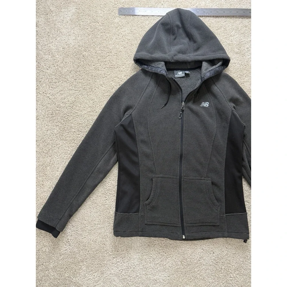 New Balance Heat Grid Textured‎ Full Zip Hooded Jacket Women's Size Medium